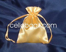 Satin Wedding Favor Bags/Pouches - 3"x4" - Gold (10 Bags)