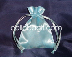 Satin Wedding Favor Bags/Pouches - 4"x6" - Light Blue (10 Bags)