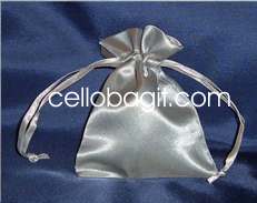 Satin Wedding Favor Bags/Pouches - 4"x6" - Silver (10 Bags)