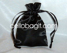 Satin Wedding Favor Bags/Pouches - 4"x6" - Black (10 Bags)