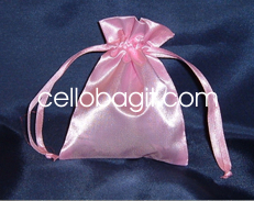 Satin Wedding Favor Bags/Pouches - 4"x6" - Pink (10 Bags)